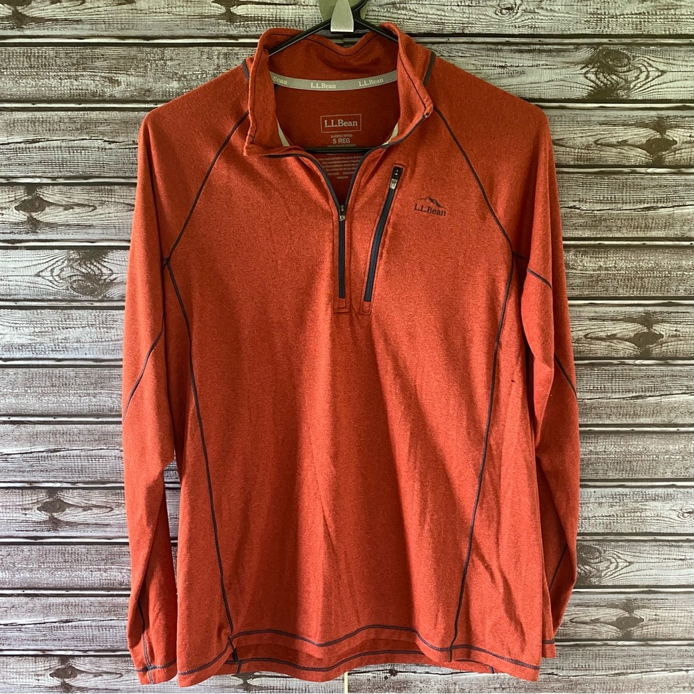 LL Bean Men's Slightly Fitted Lightweight 1/4-Zip Pullover‎ Size S